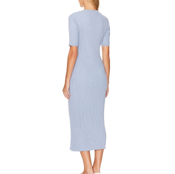Varley Maeve Ribbed Dress in Ashley Blue XXS NWT - Picture 8 of 13